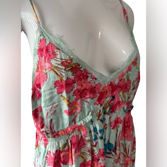 Red and Pink Spaghetti Strap Resort Maxi Dress - Picture 5 of 7